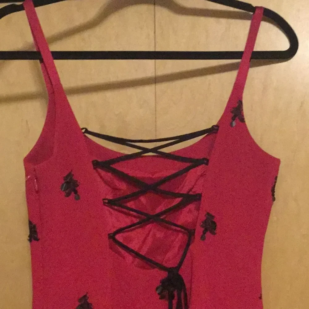 Cinq a Sept Embroidered Lace-Up Back Dress - Picture 9 of 13